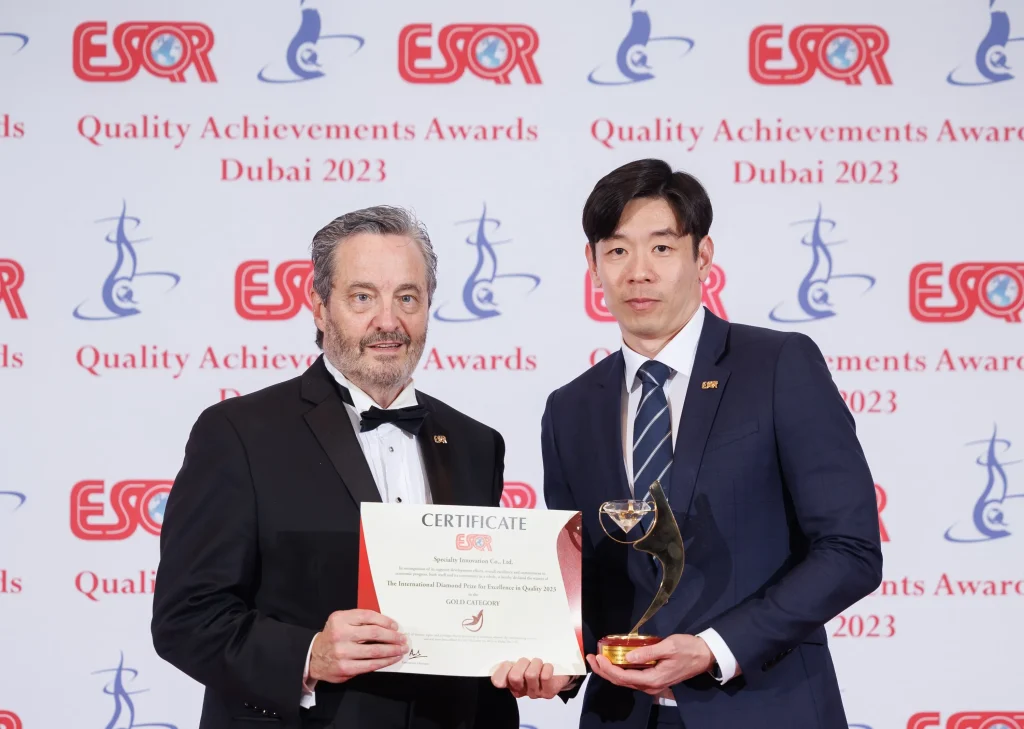 On 10 December, 2023, Dr. Krisada Kittigowittana CINO of Specialty Natural Products Public Co., Ltd. participated at ESQR’s Quality Achievements Convention 2023 in Dubai