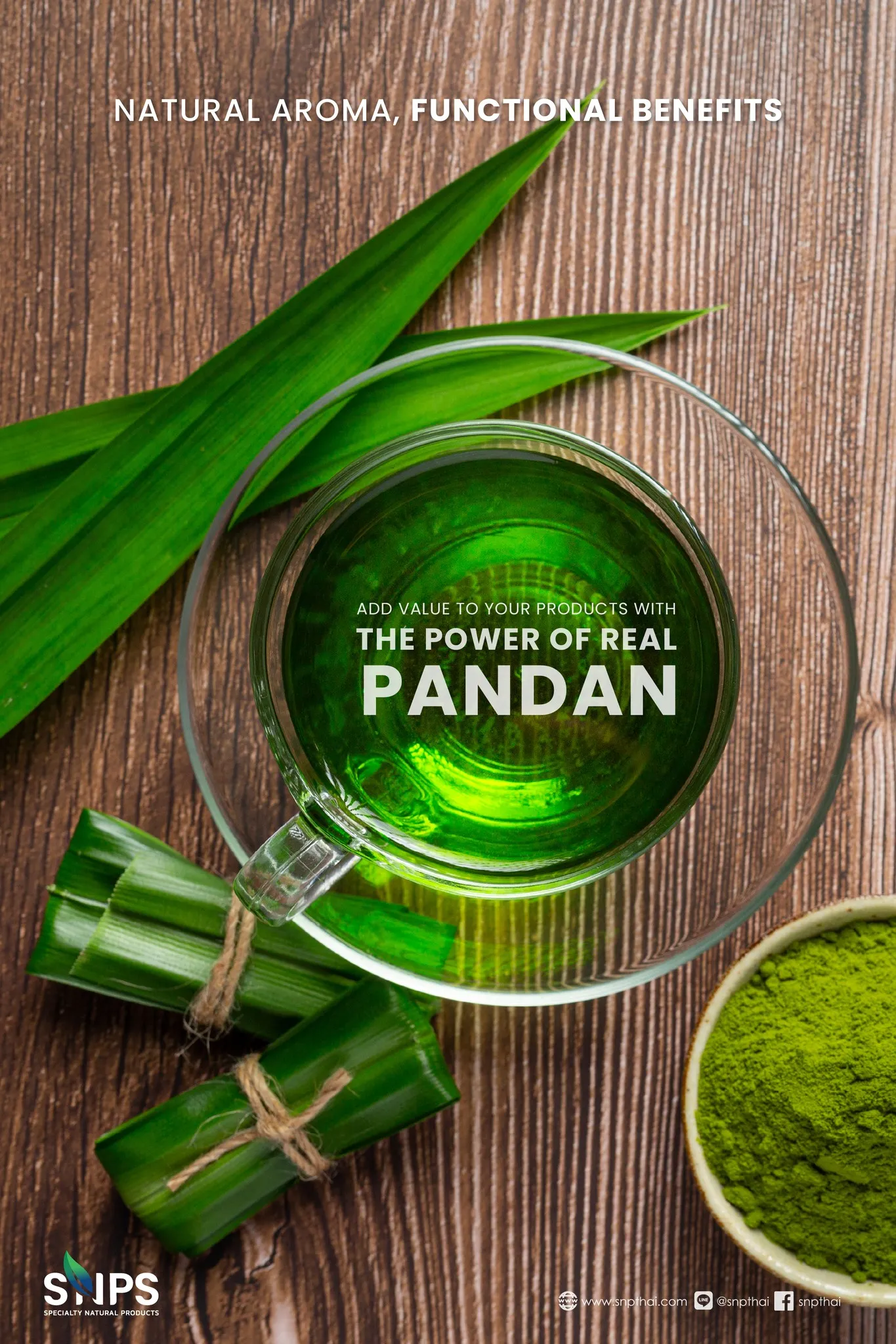 🌿 Pandan Extract – กลิ่นหอมจากธรรมชาติ เพื่อสุขภาพที่ดีกว่า 💚สารสกัดเตยหอม (Pandan Extract) สีเขียวธรรมชาติ กลิ่นหอมละมุนเฉพาะตัว ให้ความรู้สึกผ่อนคลาย พร้อมคุณประโยชน์เพื่อสุขภาพอุดมด้วยสารต้านอนุมูลอิสระ ช่วยลดการอักเสบ บำรุงหัวใจ ❤️ ควบคุมความดันโลหิต และลดระดับน้ำตาลในเลือด