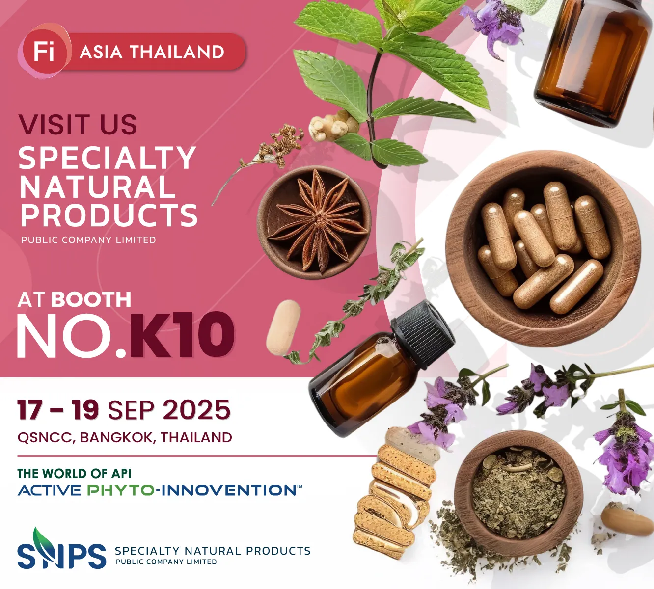 🌿 SNPS ร่วมงาน Fi Asia 2025 พบกับนวัตกรรมสารสกัดสมุนไพรไทยสู่ระดับโลก! 🌿