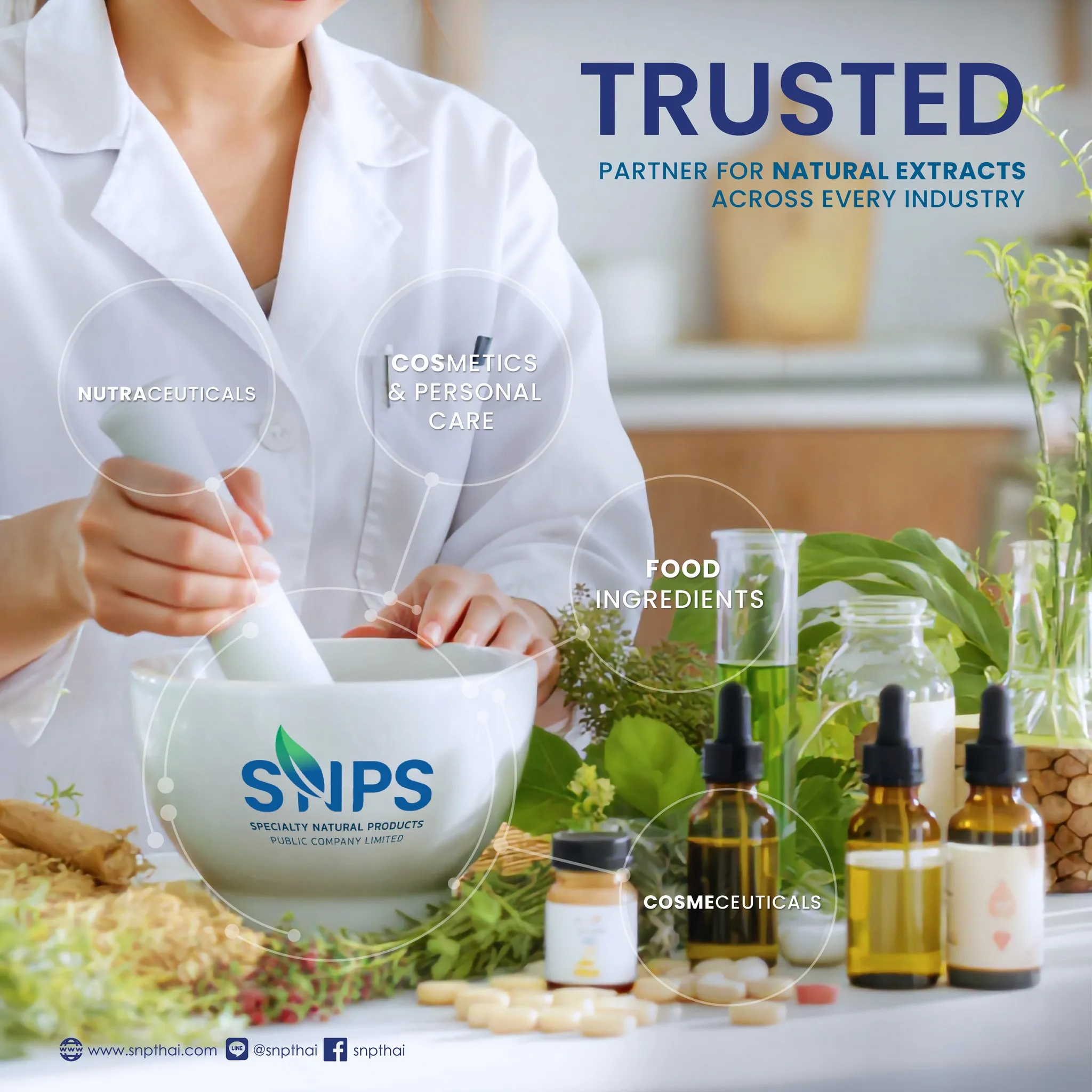 🌿 SNPS ผู้เชี่ยวชาญด้านสารสกัดสมุนไพร ครอบคลุมทุกความต้องการ 🌿