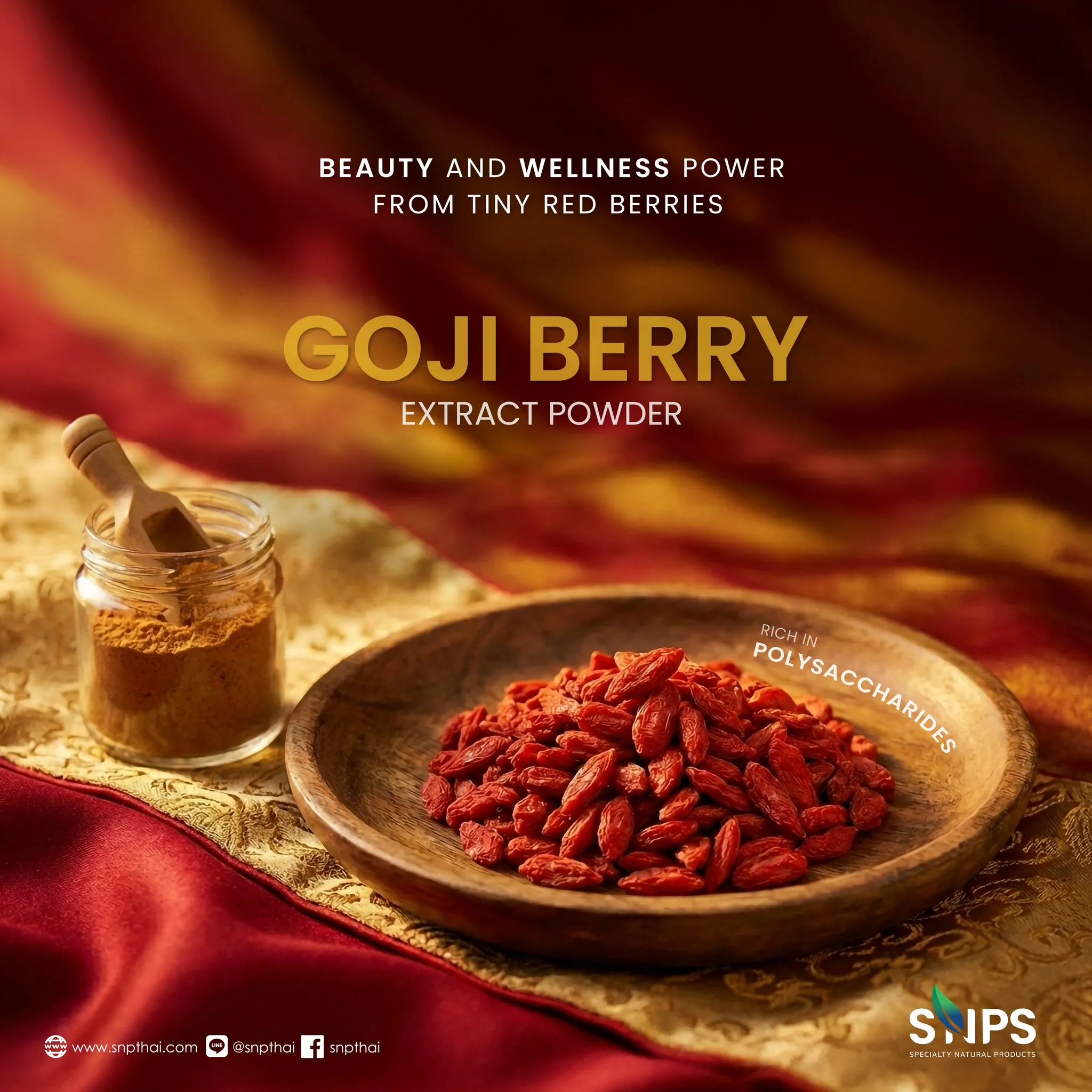 🌟 Goji Berry Extract Powder – พลังความงามและสุขภาพ จากเม็ดสีแดงจิ๋ว! 🌟
